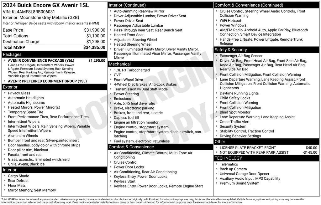 buick encore gx 2024 KL4AMFSL8RB006031 image buick encore gx 2024 KL4AMFSL8RB006031 image